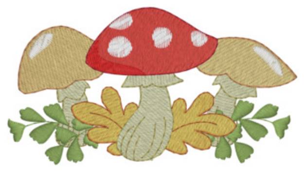Picture of Mushroom Border Machine Embroidery Design