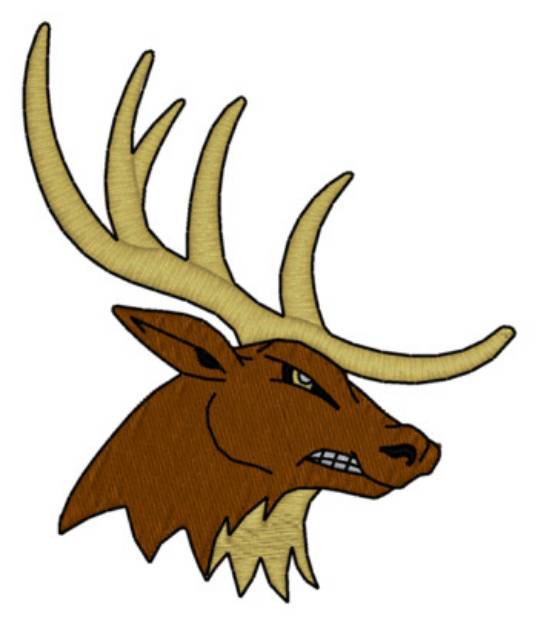Picture of Sm. Fighting Elk Machine Embroidery Design