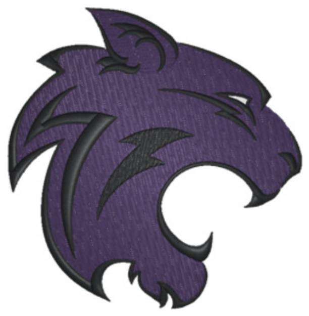Picture of Wildcat Head Machine Embroidery Design