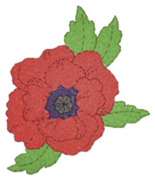 Picture of Poppy Accent Machine Embroidery Design