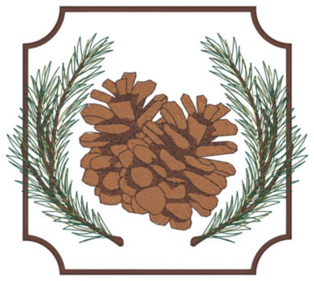 Picture of Pinecones & Branches Machine Embroidery Design
