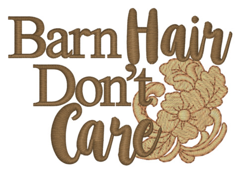 Sm. Barn Hair Don't Care Machine Embroidery Design