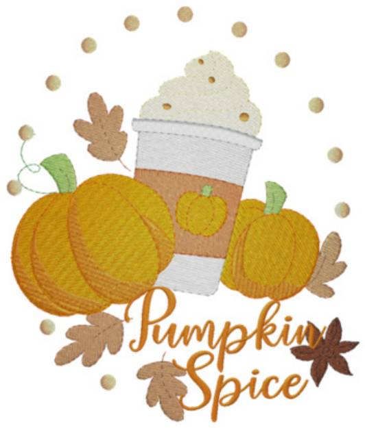 Picture of Pumpkin Spice Machine Embroidery Design