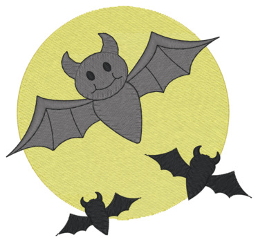 Halloween Bats Machine Embroidery Design