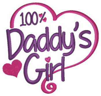 Daddy's Girl Machine Embroidery Design