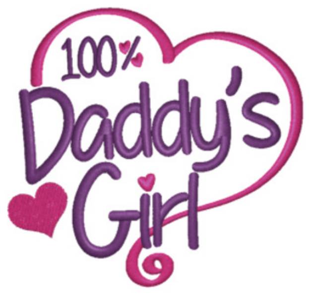 Picture of Daddy's Girl Machine Embroidery Design