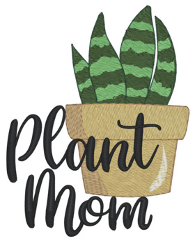 Plant Mom Machine Embroidery Design