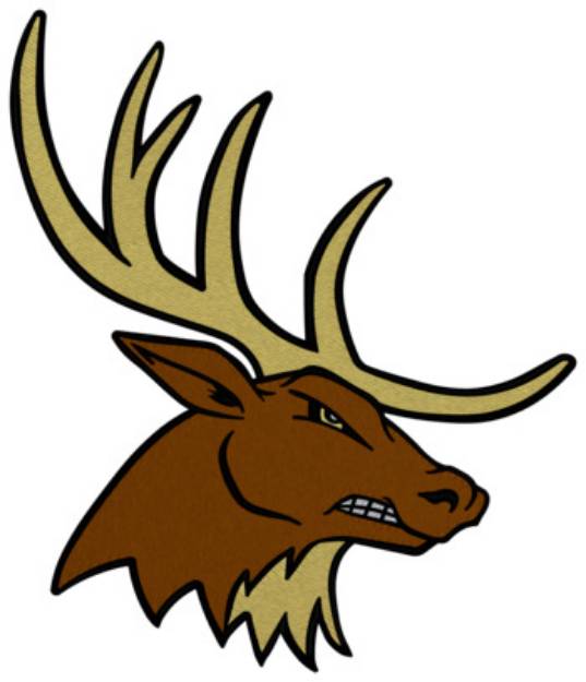 Picture of Fighting Elk Machine Embroidery Design