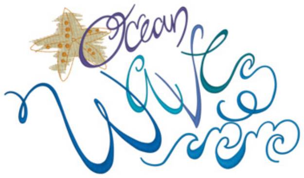 Picture of Ocean Waves Machine Embroidery Design