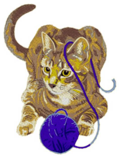 Picture of Playful Kitty Machine Embroidery Design