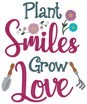 Plant Smiles Machine Embroidery Design