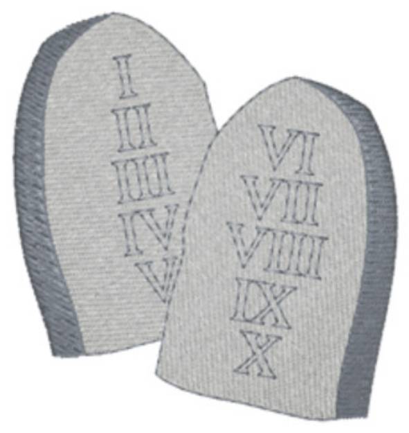 Picture of The 10 Commandments Machine Embroidery Design