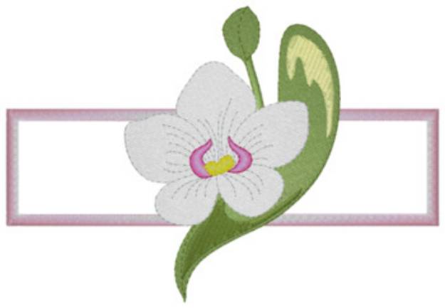 Picture of Orchid Applique Machine Embroidery Design