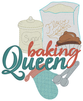 Baking Queen Machine Embroidery Design