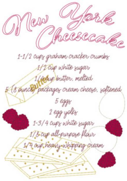 Picture of Cheesecake Machine Embroidery Design