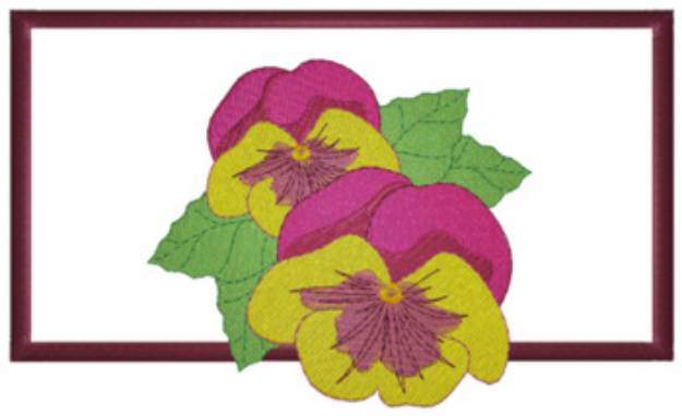 Picture of Pansies Applique Machine Embroidery Design