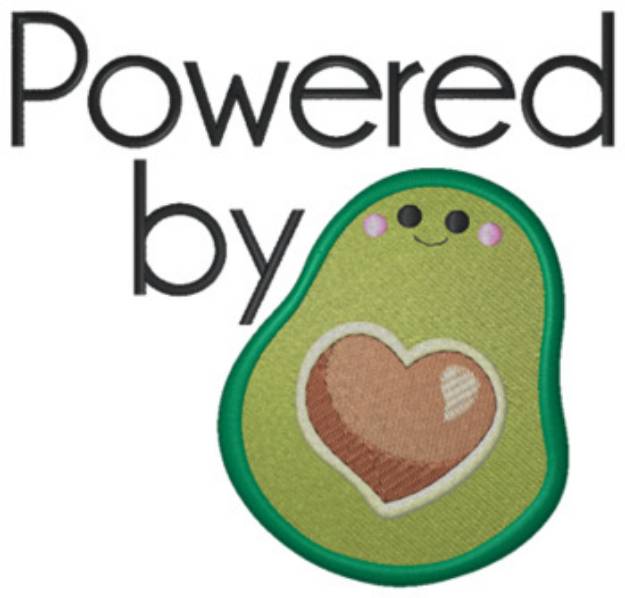 Picture of Powered By Avocado Machine Embroidery Design