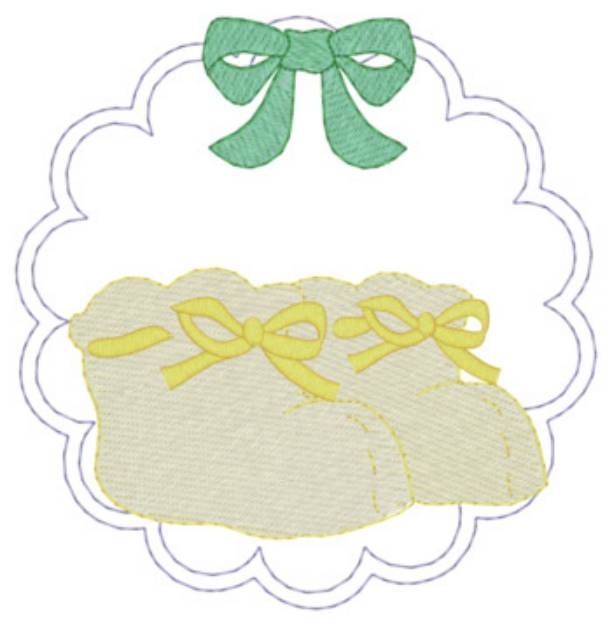 Picture of Baby Booties Machine Embroidery Design