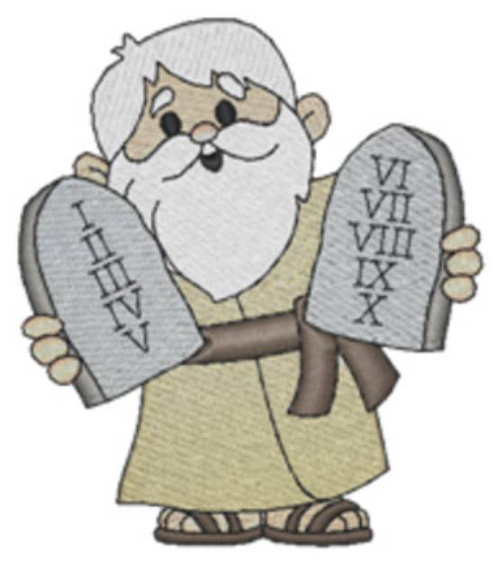 Picture of Moses & Ten Commandments Machine Embroidery Design