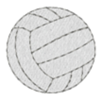Volleyball 1/2 Inch Machine Embroidery Design