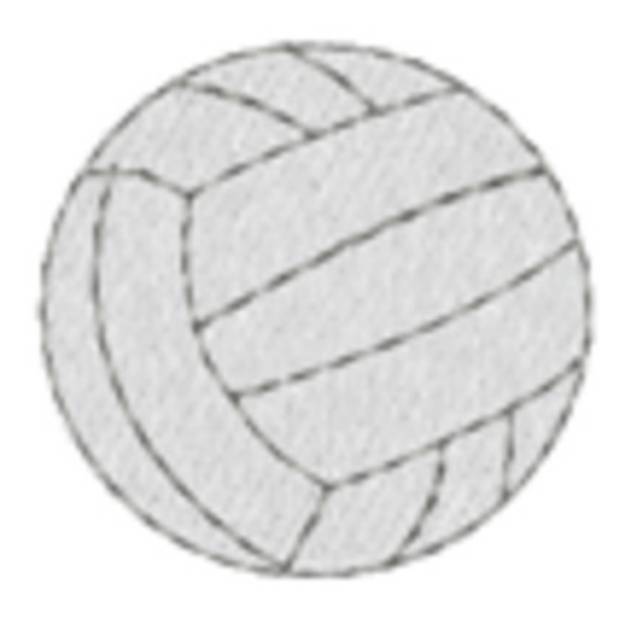 Picture of Volleyball 1/2 Inch Machine Embroidery Design