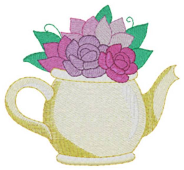 Picture of Spring Teapot Machine Embroidery Design