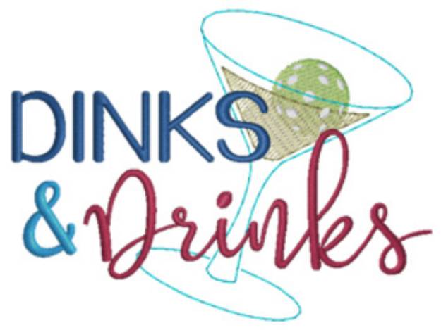 Picture of Dinks & Drinks Machine Embroidery Design