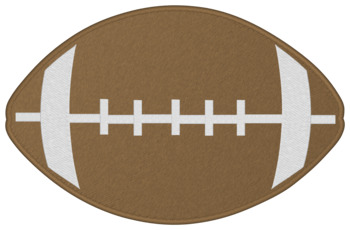 6 1/2" Football Machine Embroidery Design