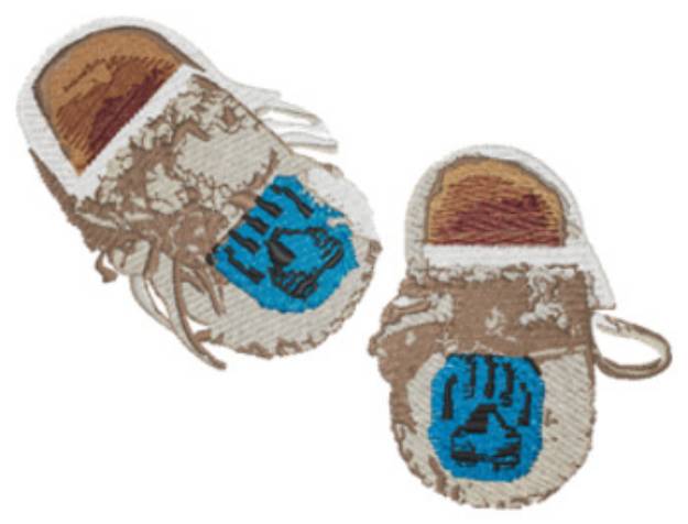 Picture of Baby Moccasins Machine Embroidery Design