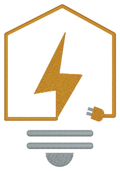 Electrician Logo Machine Embroidery Design