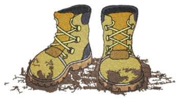 Muddy Boots Machine Embroidery Design