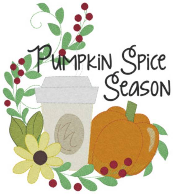 Picture of Pumpkin Spice Season Machine Embroidery Design