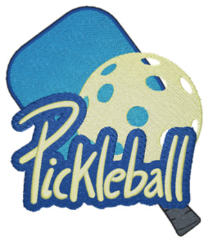 Sm. Pickleball Logo Machine Embroidery Design
