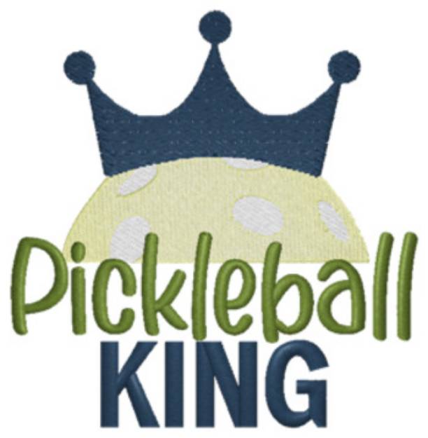 Picture of Pickleball King Machine Embroidery Design