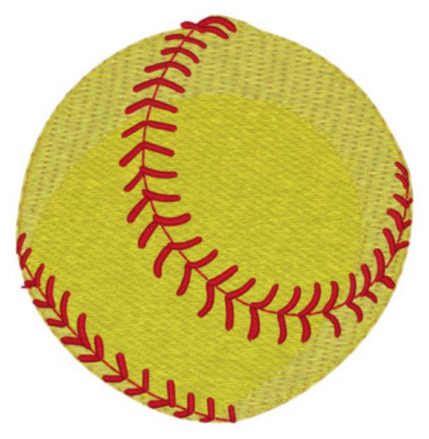 Picture of Sm. Softball Machine Embroidery Design