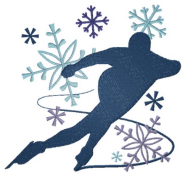 Picture of Speed Skater Machine Embroidery Design