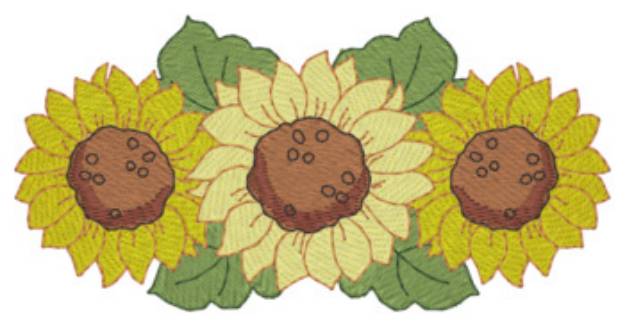 Picture of Sunflowers Border Machine Embroidery Design