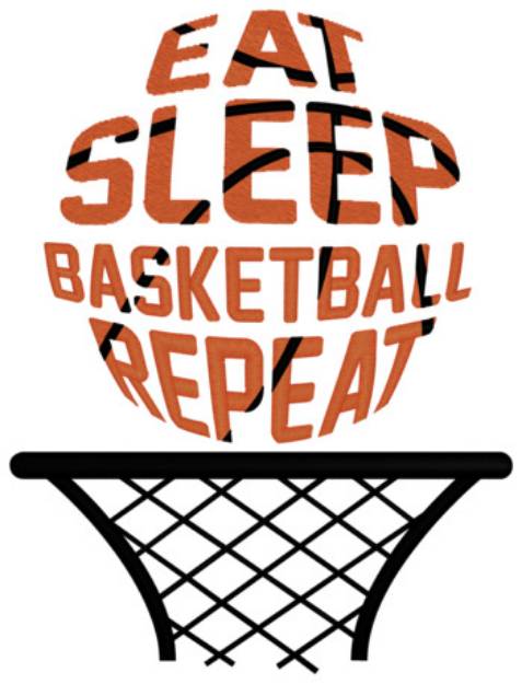 Picture of Eat Sleep B-ball Machine Embroidery Design