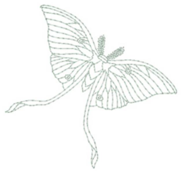 Picture of Luna Moth Lc Machine Embroidery Design