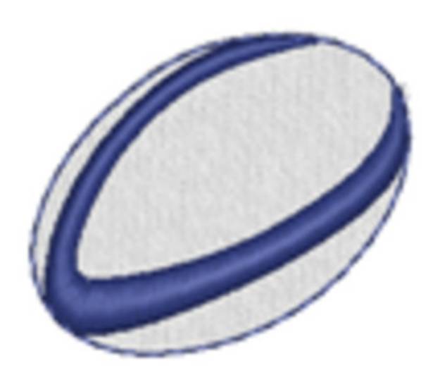 Picture of Rugby Ball 1/2 Inch Machine Embroidery Design