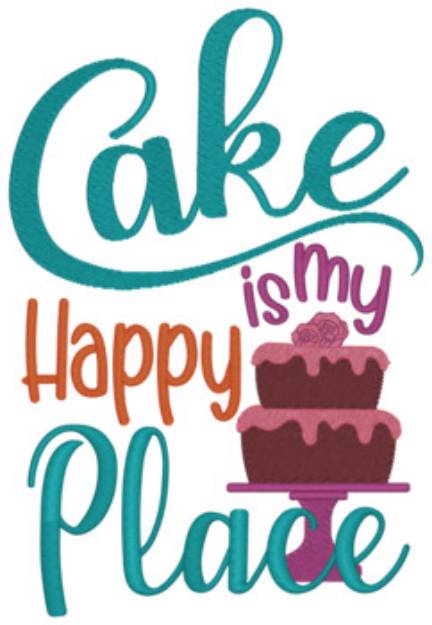 Picture of Cake - Happy Place Machine Embroidery Design