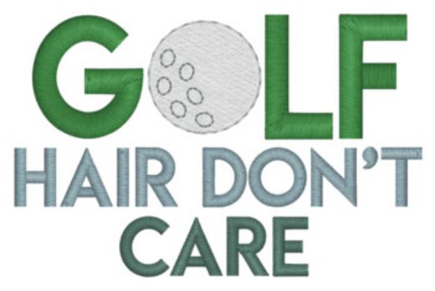 Picture of Golf Hair Machine Embroidery Design