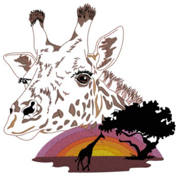 Picture of Giraffe Machine Embroidery Design