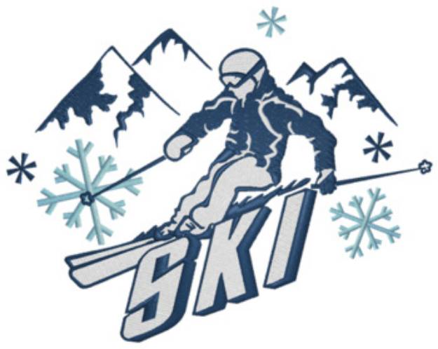 Picture of Ski Machine Embroidery Design