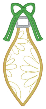 Bulb Ornament Machine Embroidery Design