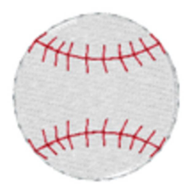 Picture of Baseball 1/2 Inch Machine Embroidery Design