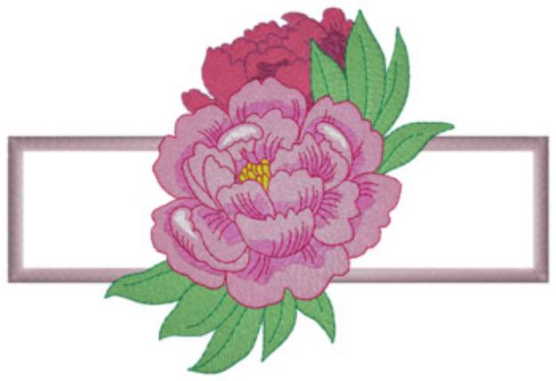 Picture of Peonies Applique Machine Embroidery Design