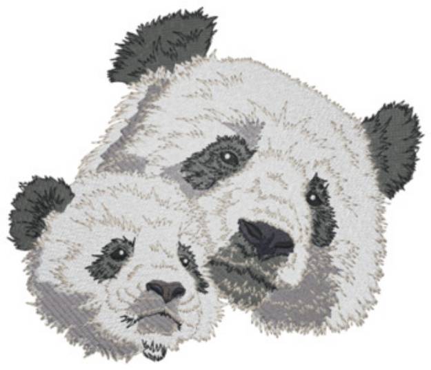 Picture of Panda & Cub Machine Embroidery Design