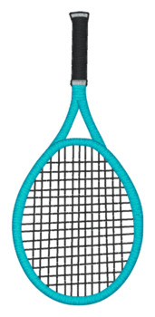 Sm. Tennis Racket Machine Embroidery Design