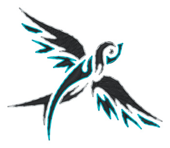 Tribal Sparrow Machine Embroidery Design